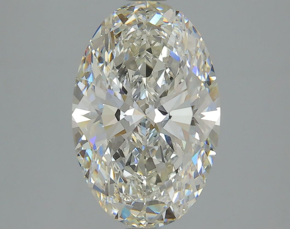 3.18 Carat Oval Lab Diamond with  Cut Diamond in 14KT  view 1
