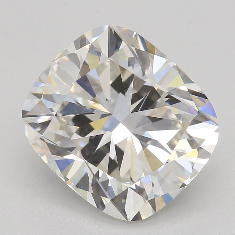 2.58 Carat Cushion Lab Diamond with  Cut Diamond in 14KT  view 1
