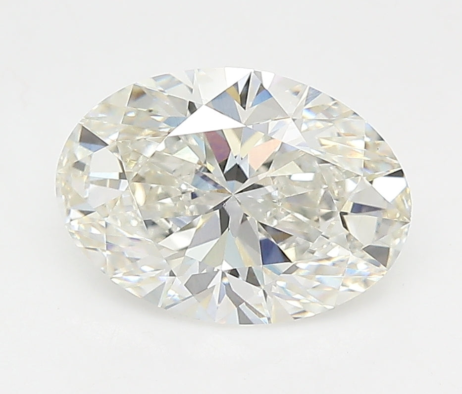 3.2 Carat Oval Lab Diamond with  Cut Diamond in 14KT  view 1
