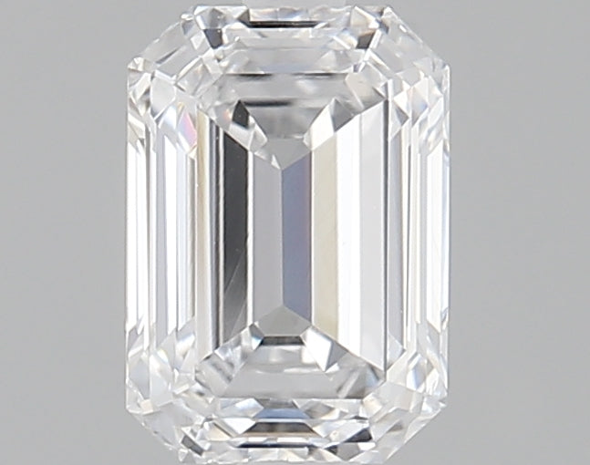1.2 Carat Emerald Lab Diamond with  Cut Diamond in 14KT  view 1
