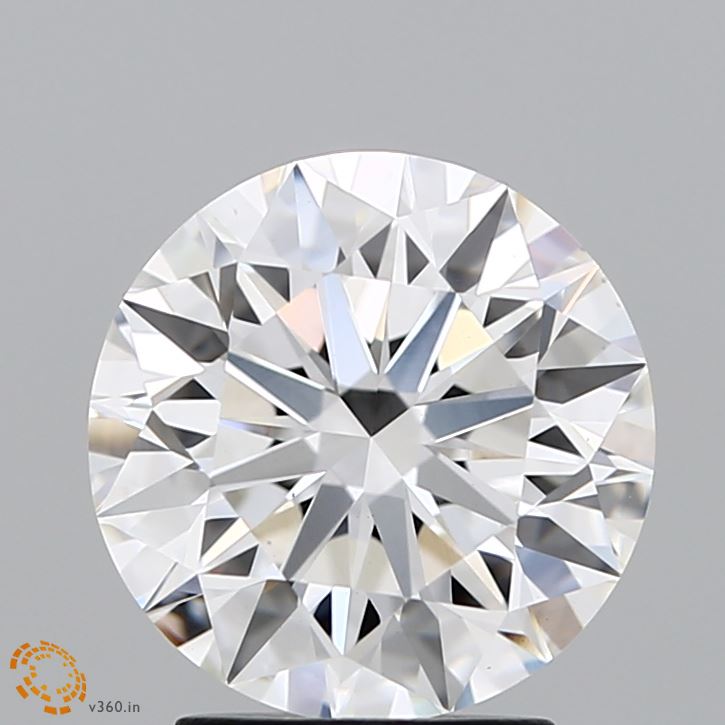 2.79 Carat Round Lab Diamond with  Cut Diamond in 14KT  view 1
