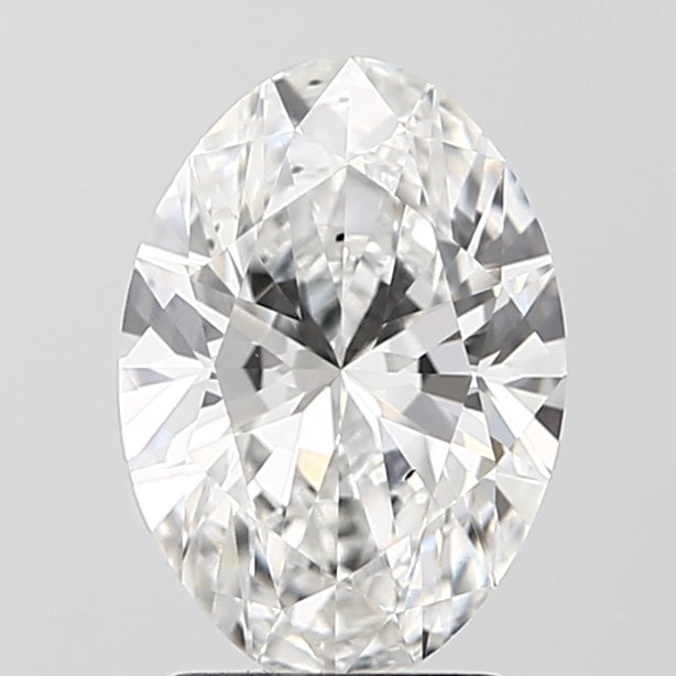 2.0 Carat Oval Lab Diamond with  Cut Diamond in 14KT  view 1
