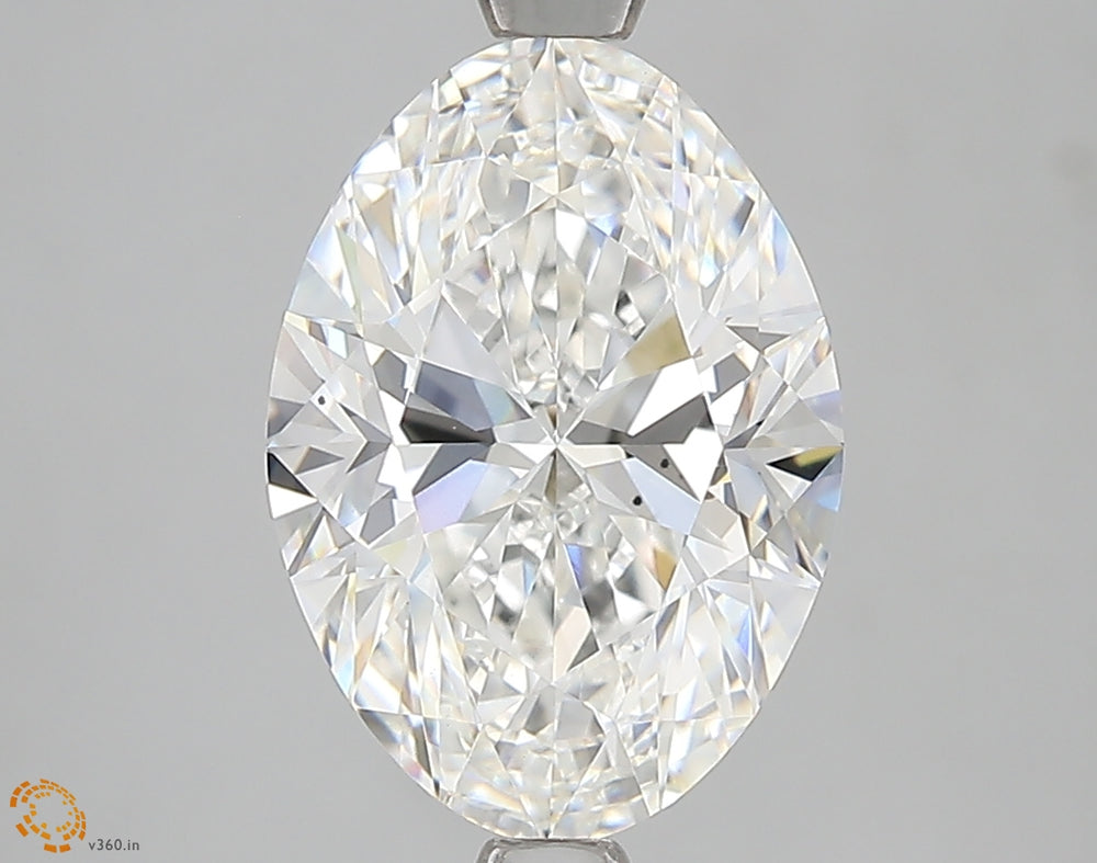3.01 Carat Oval Lab Diamond with  Cut Diamond in 14KT  view 1
