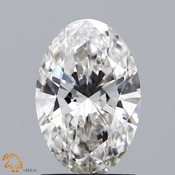 1.35 Carat Oval Lab Diamond with  Cut Diamond in 14KT  view 1
