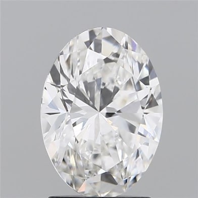 2.03 Carat Oval Lab Diamond with  Cut Diamond in 14KT  view 1
