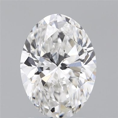 2.0 Carat Oval Lab Diamond with  Cut Diamond in 14KT  view 1
