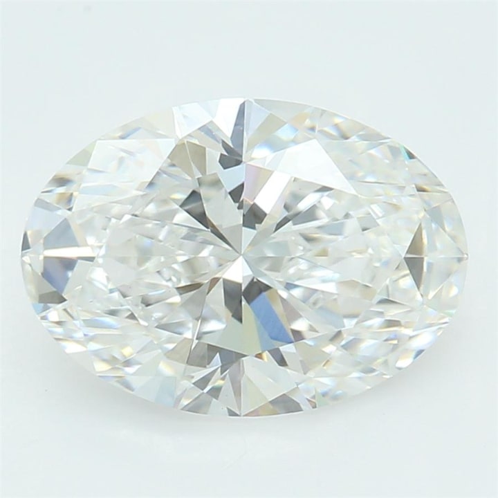 2.51 Carat Oval Lab Diamond with  Cut Diamond in 14KT  view 1
