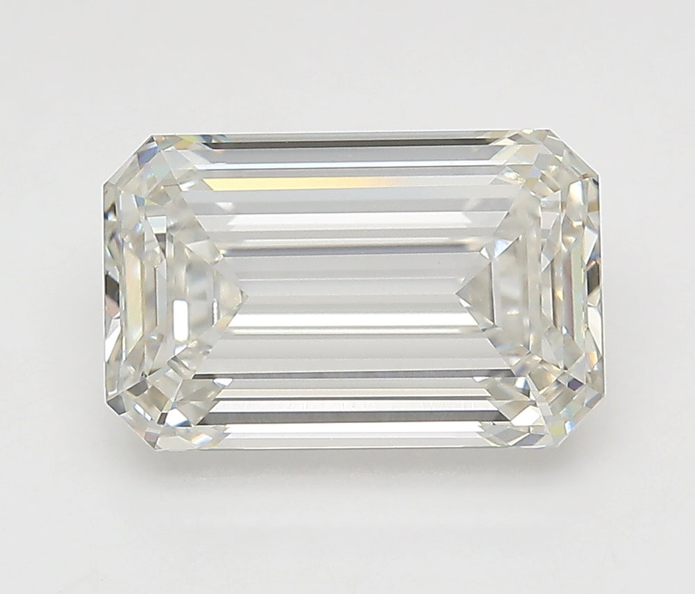5.7 Carat Emerald Lab Diamond with  Cut Diamond in 14KT  view 1

