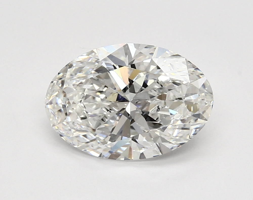 3.17 Carat Oval Lab Diamond with  Cut Diamond in 14KT  view 1
