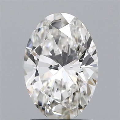 1.59 Carat Oval Lab Diamond with  Cut Diamond in 14KT  view 1
