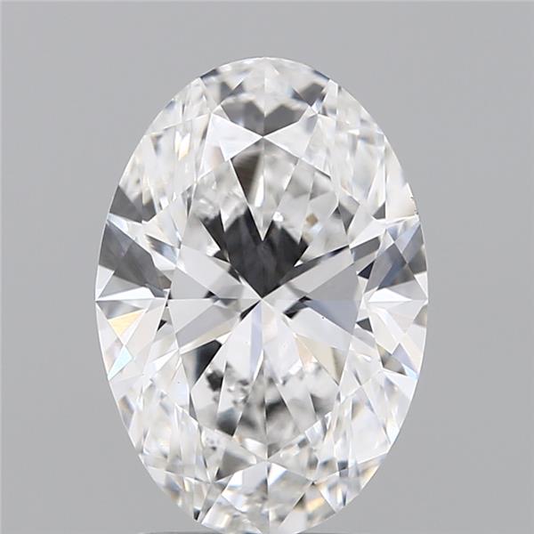 2.9 Carat Oval lab Diamond with  Cut Diamond in 14KT  view 1
