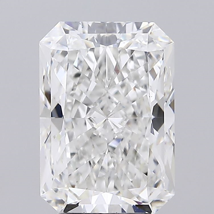 4.1 Carat Radiant Lab Diamond with  Cut Diamond in 14KT  view 1
