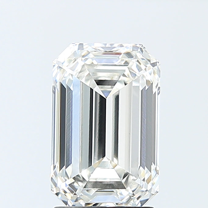 2.74 Carat Emerald Lab Diamond with  Cut Diamond in 14KT  view 1
