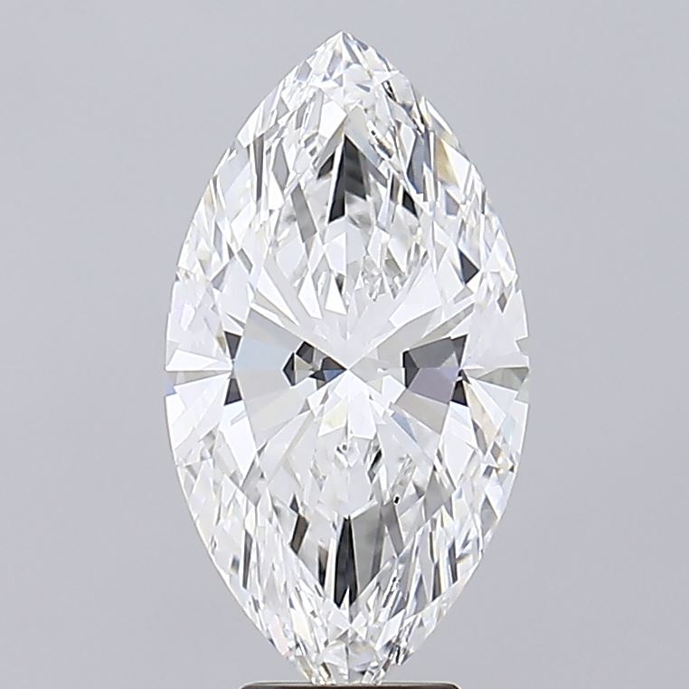 6.03 Carat Marquise Lab Diamond with  Cut Diamond in 14KT  view 1
