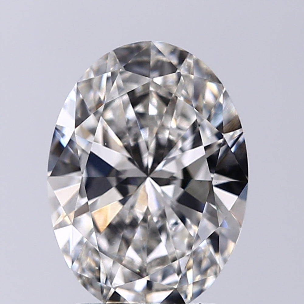 2.0 Carat Oval Lab Diamond with  Cut Diamond in 14KT  view 1
