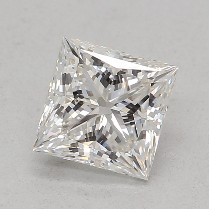 0.57 Carat Princess Lab Diamond with  Cut Diamond in 14KT  view 1
