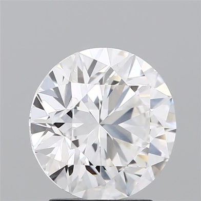 2.52 Carat Round Lab Diamond with  Cut Diamond in 14KT  view 1
