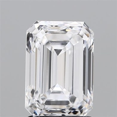 2.01 Carat Emerald Lab Diamond with  Cut Diamond in 14KT  view 1
