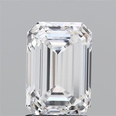 1.83 Carat Emerald Lab Diamond with  Cut Diamond in 14KT  view 1
