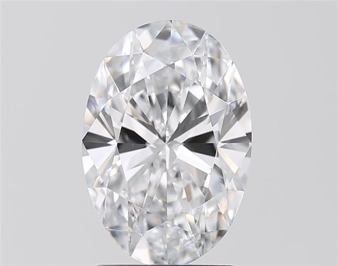 2.03 Carat Oval Lab Diamond with  Cut Diamond in 14KT  view 1
