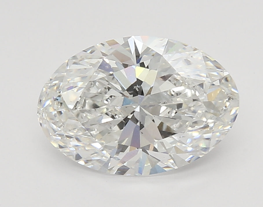 3.03 Carat Oval Lab Diamond with  Cut Diamond in 14KT  view 1
