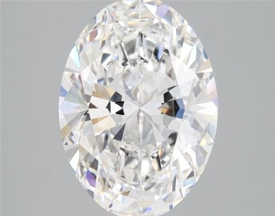 2.07 Carat Oval Lab Diamond with  Cut Diamond in 14KT  view 1
