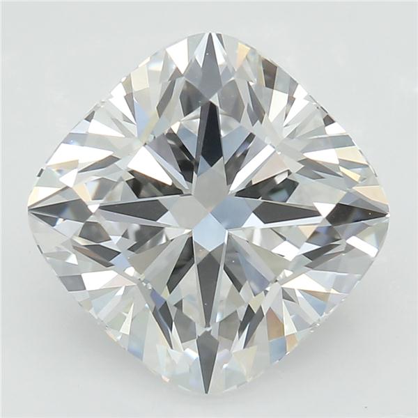 2.56 Carat Cushion Lab Diamond with  Cut Diamond in 14KT  view 1
