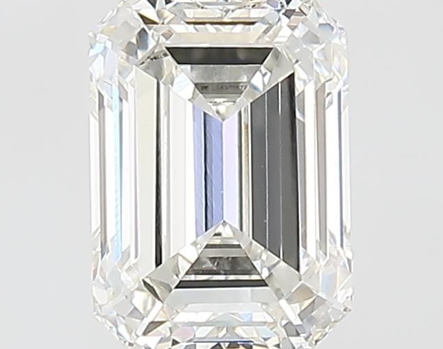 1.39 Carat Emerald lab Diamond with  Cut Diamond in 14KT  view 1

