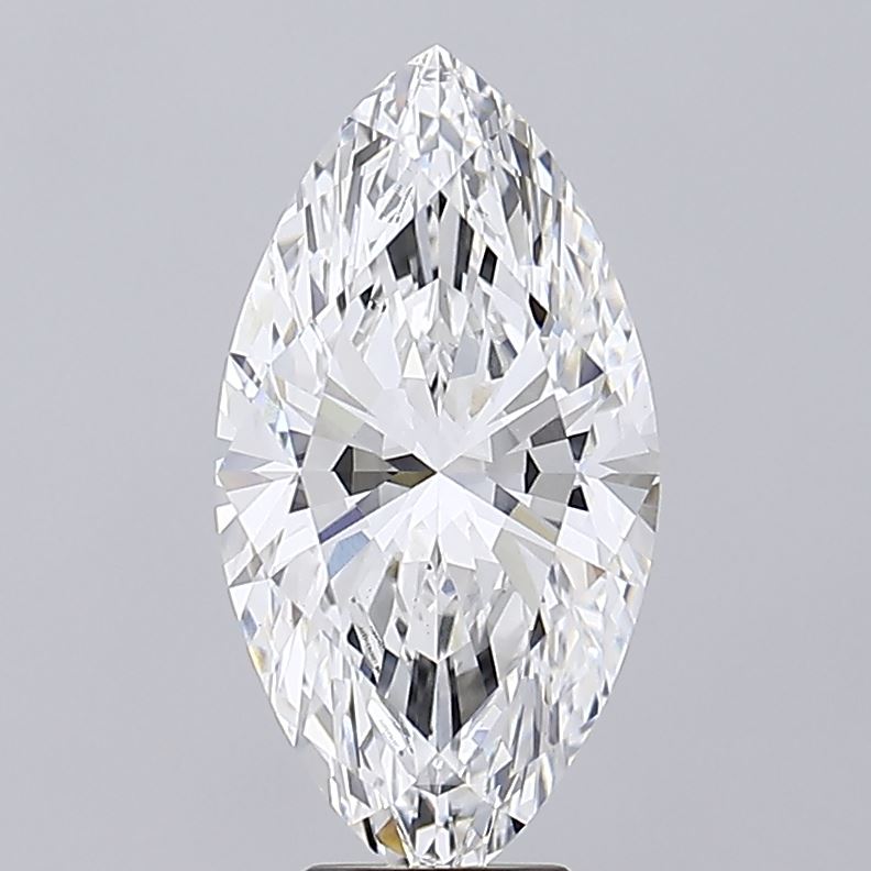 6.08 Carat Marquise Lab Diamond with  Cut Diamond in 14KT  view 1
