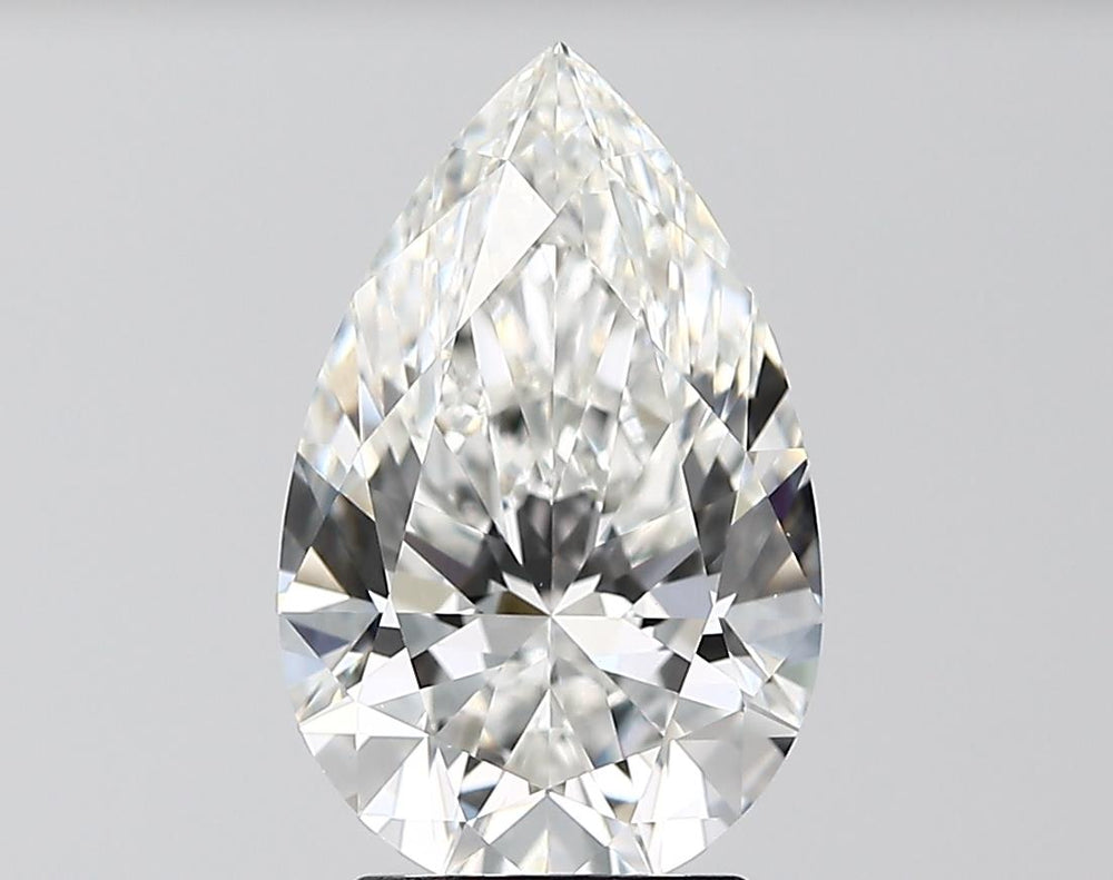 3.04 Carat Pear Lab Diamond with  Cut Diamond in 14KT  view 1
