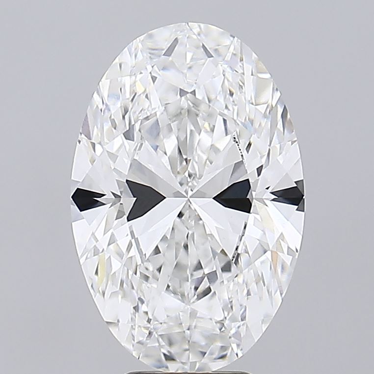 6.8 Carat Oval Lab Diamond with  Cut Diamond in 14KT  view 1
