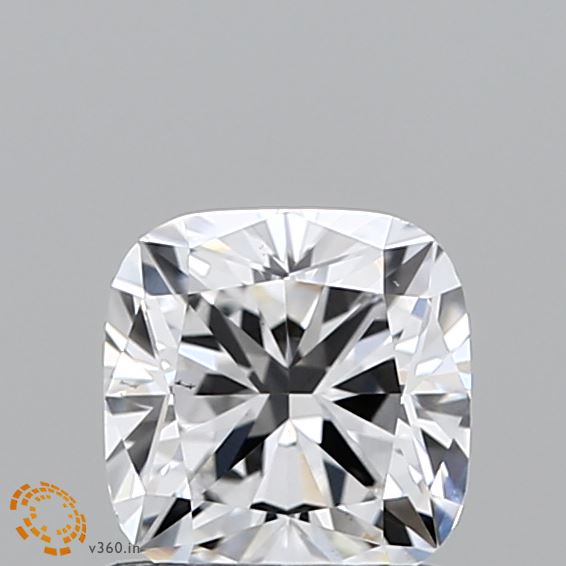 2.0 Carat Cushion Lab Diamond with  Cut Diamond in 14KT  view 1
