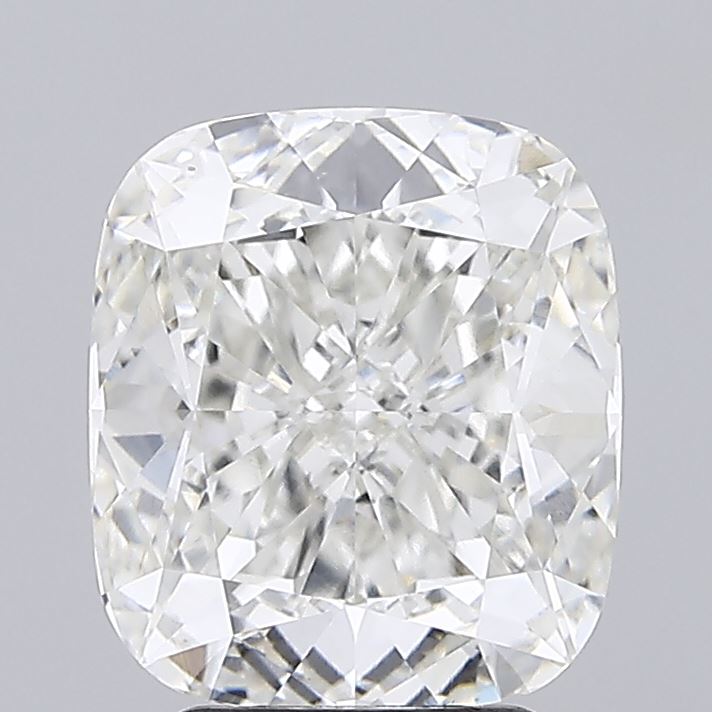 3.33 Carat Cushion Lab Diamond with  Cut Diamond in 14KT  view 1
