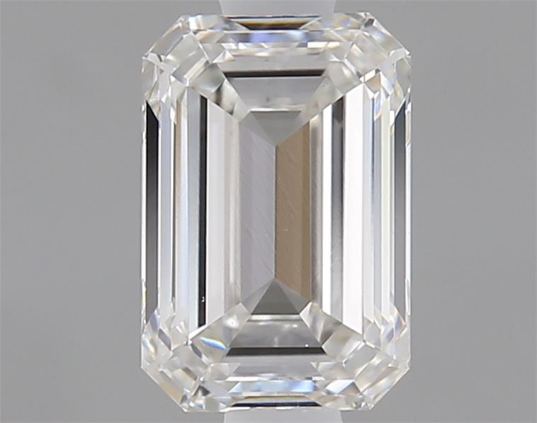 1.01 Carat Emerald Lab Diamond with  Cut Diamond in 14KT  view 1
