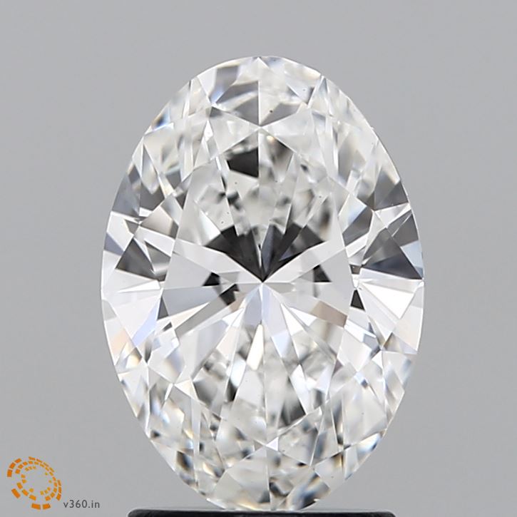 2.0 Carat Oval Lab Diamond with  Cut Diamond in 14KT  view 1
