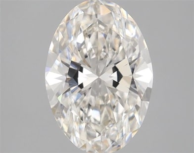 1.58 Carat Oval Lab Diamond with  Cut Diamond in 14KT  view 1
