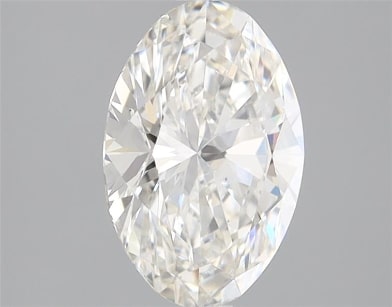 1.37 Carat Oval Lab Diamond with  Cut Diamond in 14KT  view 1
