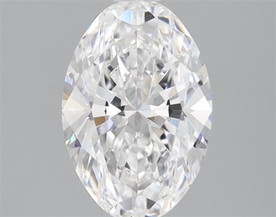 1.28 Carat Oval Lab Diamond with  Cut Diamond in 14KT  view 1
