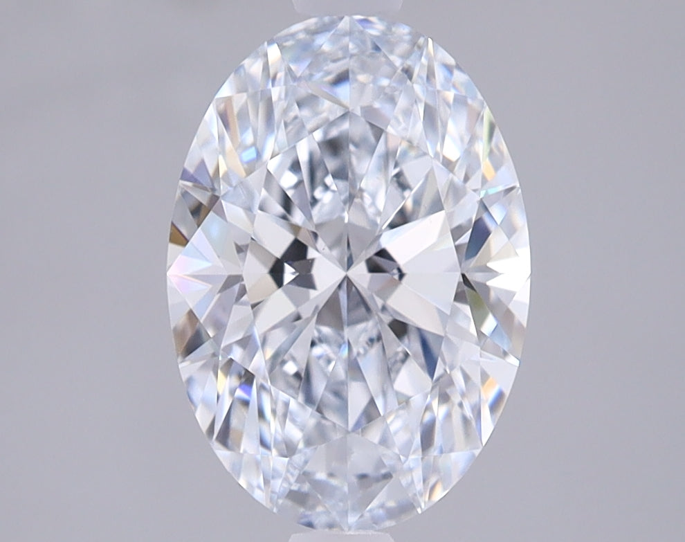 2.1 Carat Oval Lab Diamond with  Cut Diamond in 14KT  view 1
