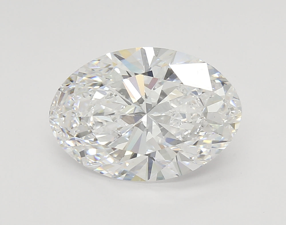 4.03 Carat Oval Lab Diamond with  Cut Diamond in 14KT  view 1
