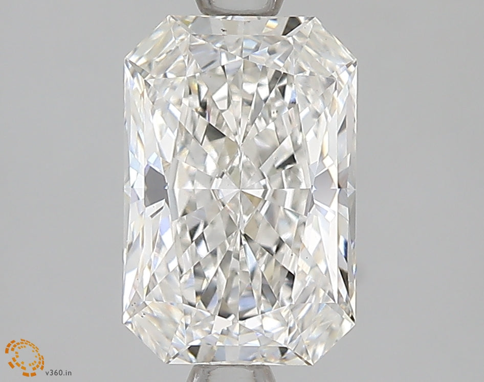 1.66 Carat Radiant Lab Diamond with  Cut Diamond in 14KT  view 1
