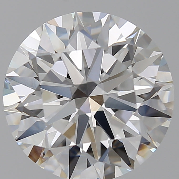 3.3 Carat Round Lab Diamond with  Cut Diamond in 14KT  view 1
