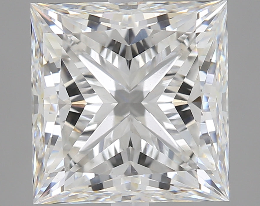 3.22 Carat Princess Lab Diamond with  Cut Diamond in 14KT  view 1
