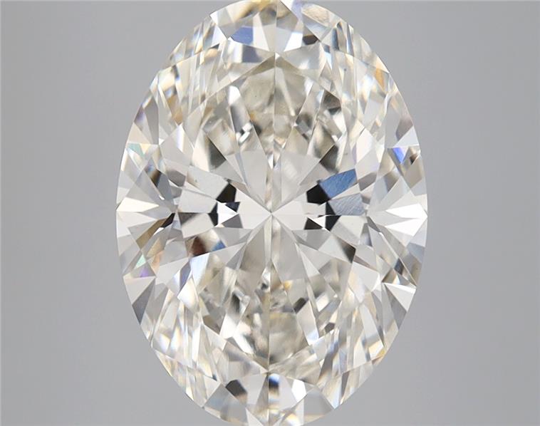 4.02 Carat Oval Lab Diamond with  Cut Diamond in 14KT  view 1
