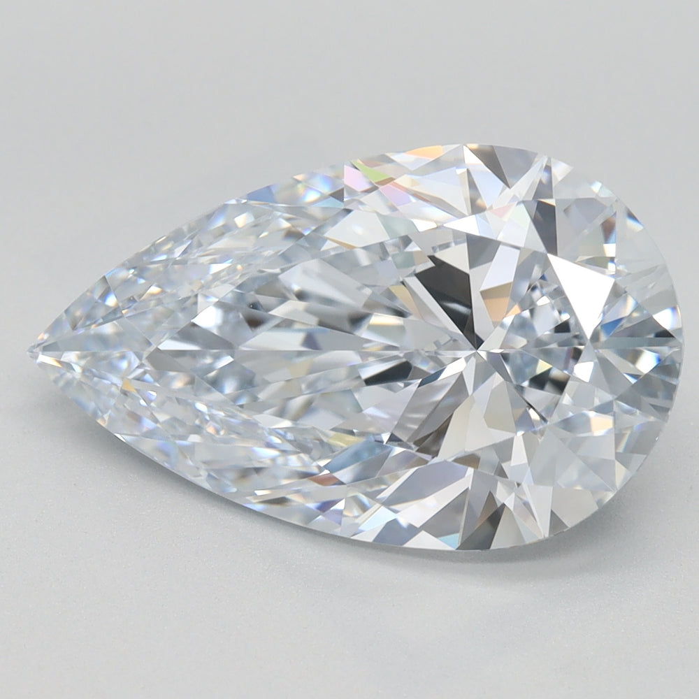 4.34 Carat Pear Lab Diamond with  Cut Diamond in 14KT  view 1
