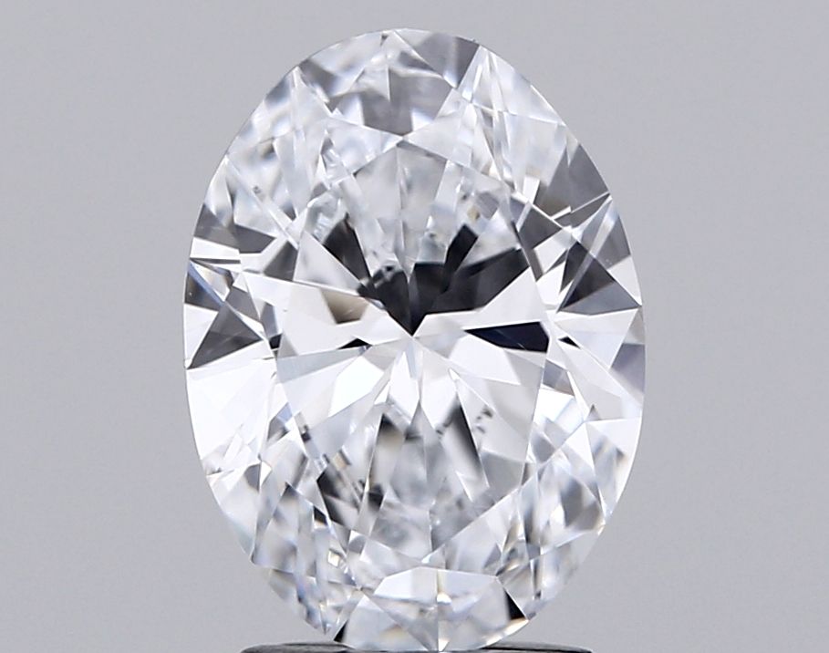 1.87 Carat Oval Lab Diamond with  Cut Diamond in 14KT  view 1
