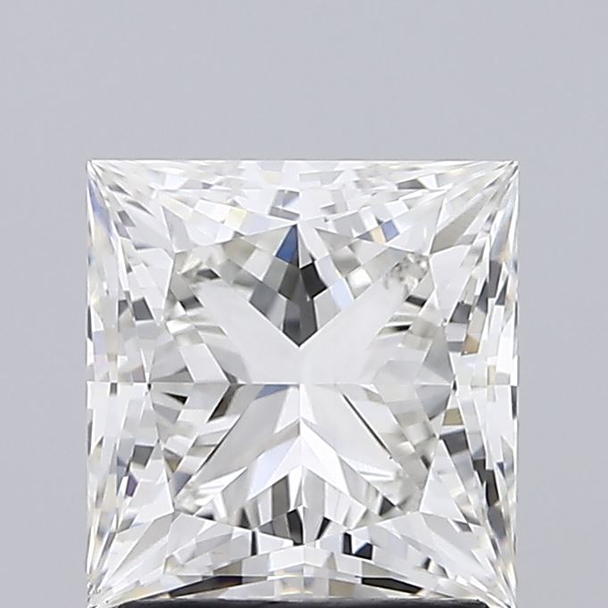 2.01 Carat Princess Lab Diamond with  Cut Diamond in 14KT  view 1
