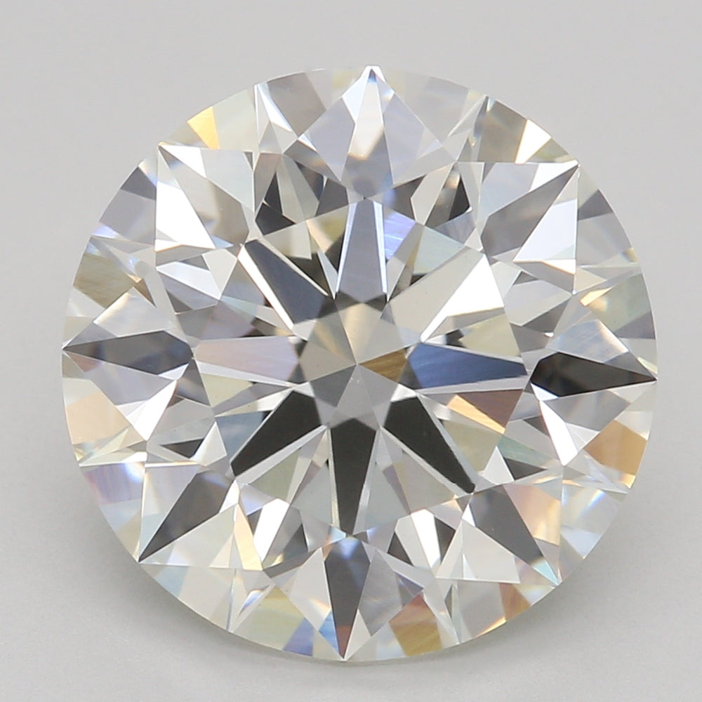 4.08 Carat Round Lab Diamond with  Cut Diamond in 14KT  view 1
