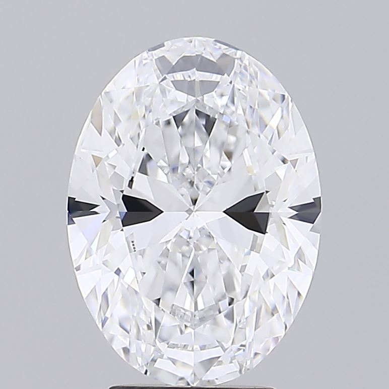 4.0 Carat Oval Lab Diamond with  Cut Diamond in 14KT  view 1

