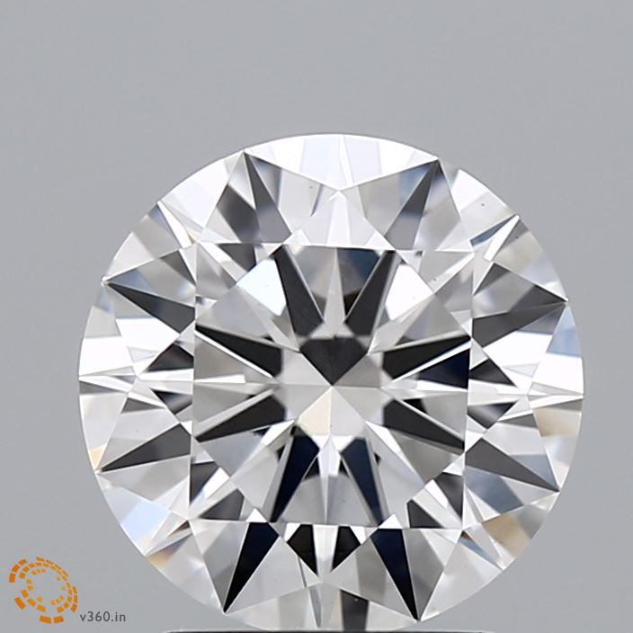 2.31 Carat Round Lab Diamond with  Cut Diamond in 14KT  view 1
